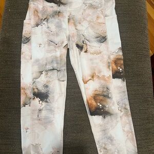 Apana Cream and Brown Leggings